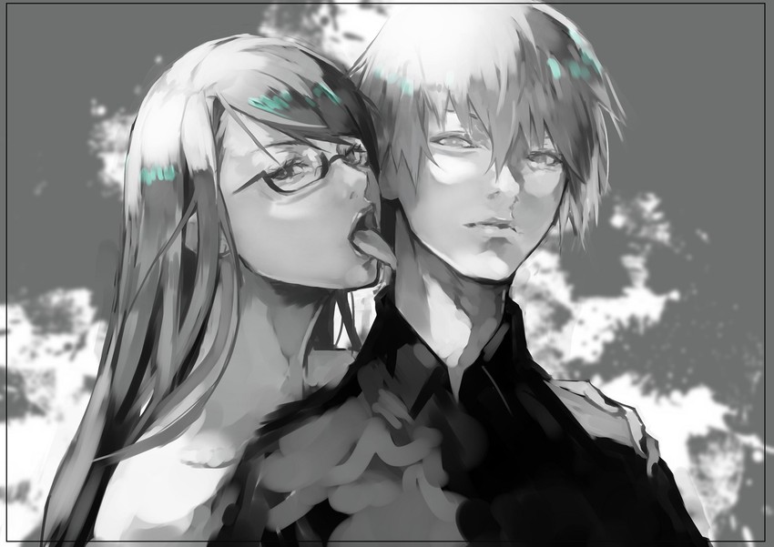 kaneki ken, kamishiro rize, and black reaper (tokyo ghoul) drawn by yoshio_(55level)