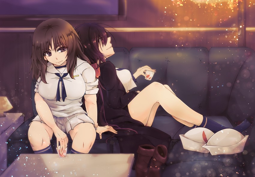 ogin and murakami (girls und panzer) drawn by crocroxxx