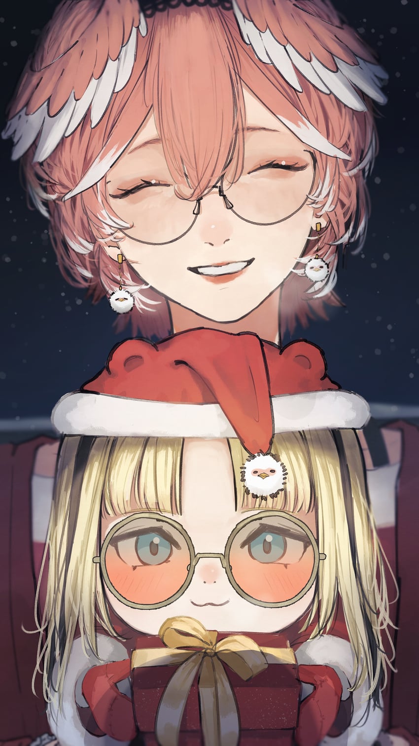 takane lui and koganei niko (hololive and 1 more) drawn by kafan