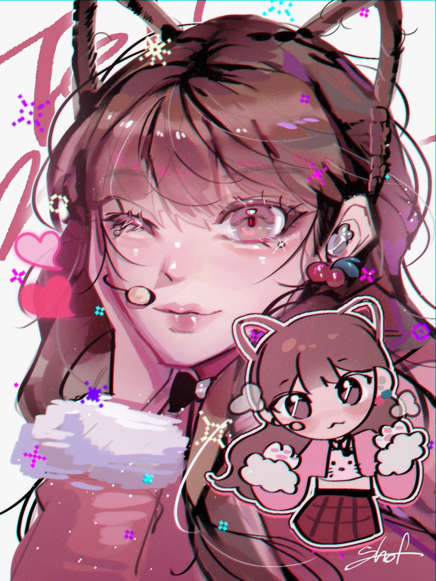 haerin (real life and 1 more) drawn by shof_heart