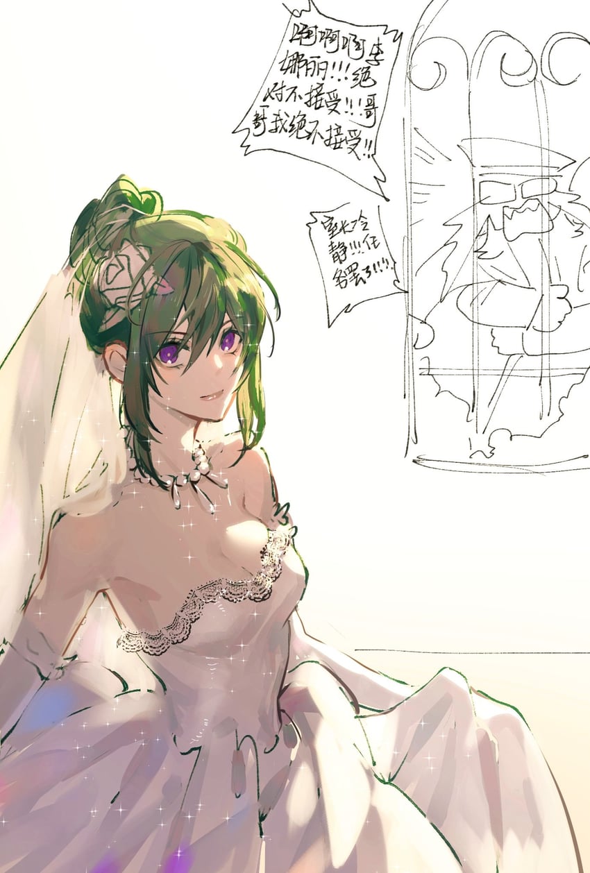 lenalee lee and komui lee (d.gray-man) drawn by rocheng