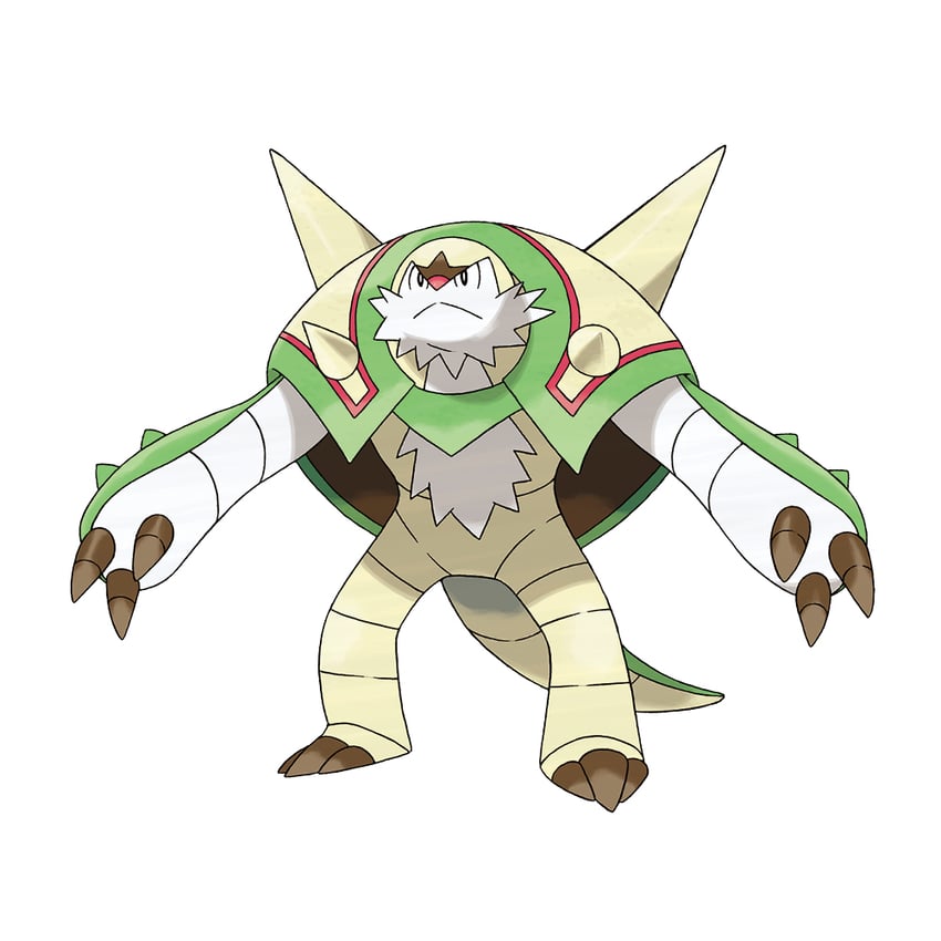 chesnaught (pokemon and 1 more) drawn by sugimori_ken