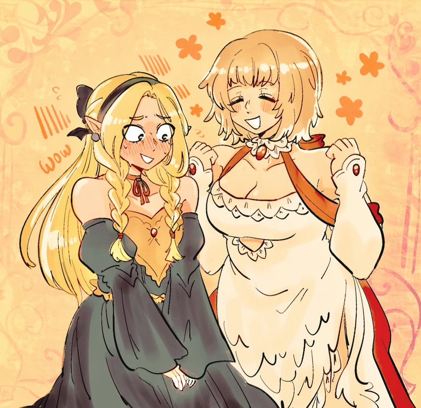 marcille donato and falin touden (dungeon meshi) drawn by ministarfruit