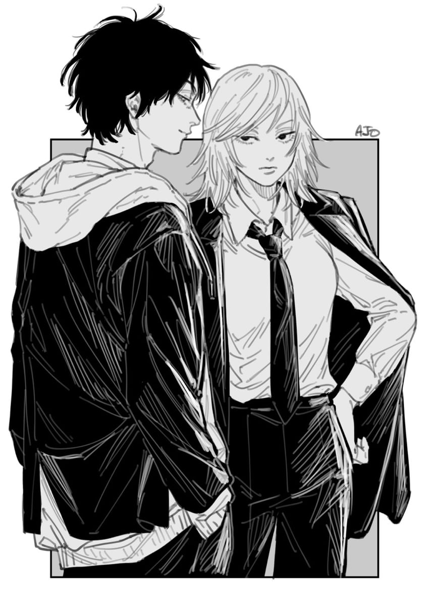sugo miri and whip devil (chainsaw man) drawn by ajo_cnsw