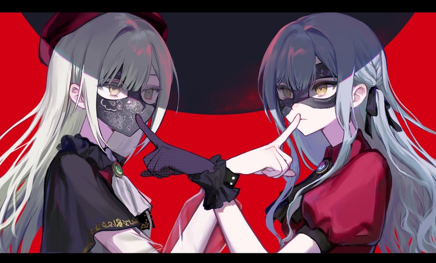 togawa sakiko, wakaba mutsumi, mortis, and oblivionis (bang dream! and 2 more) drawn by kuukip