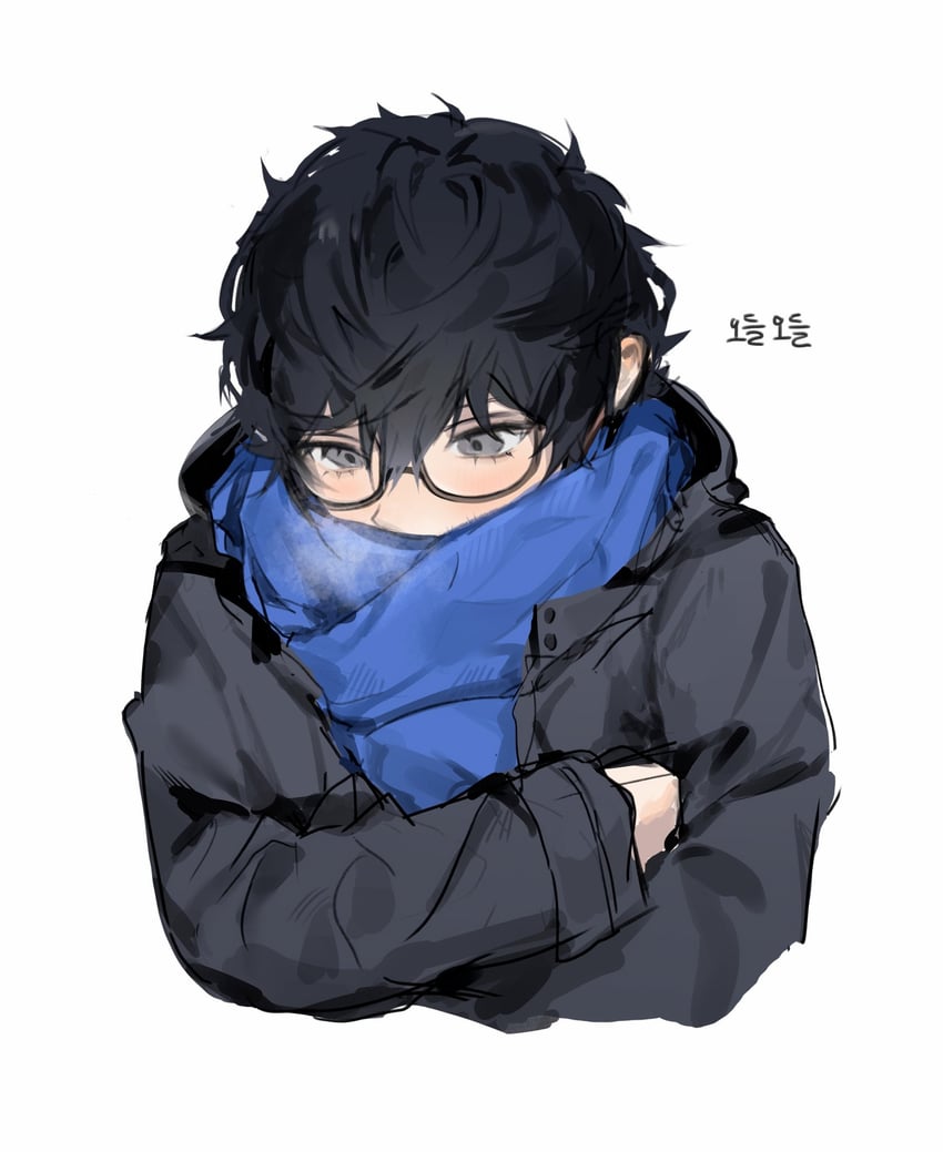 amamiya ren (persona and 1 more) drawn by ocean_01