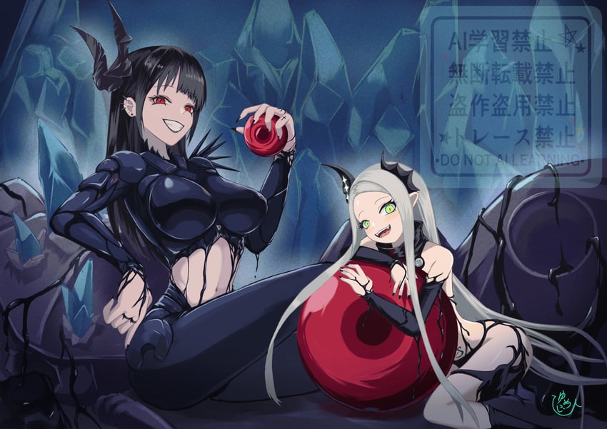 leviathan and behemoth (goddess of victory: nikke) drawn by hithuji_yume