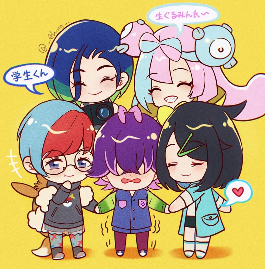 iono, liko, penny, dot, and perrin (pokemon and 1 more) drawn by alynn610