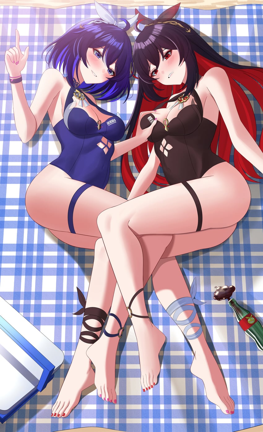 seele vollerei, homu, and seele (honkai and 1 more) drawn by aircell