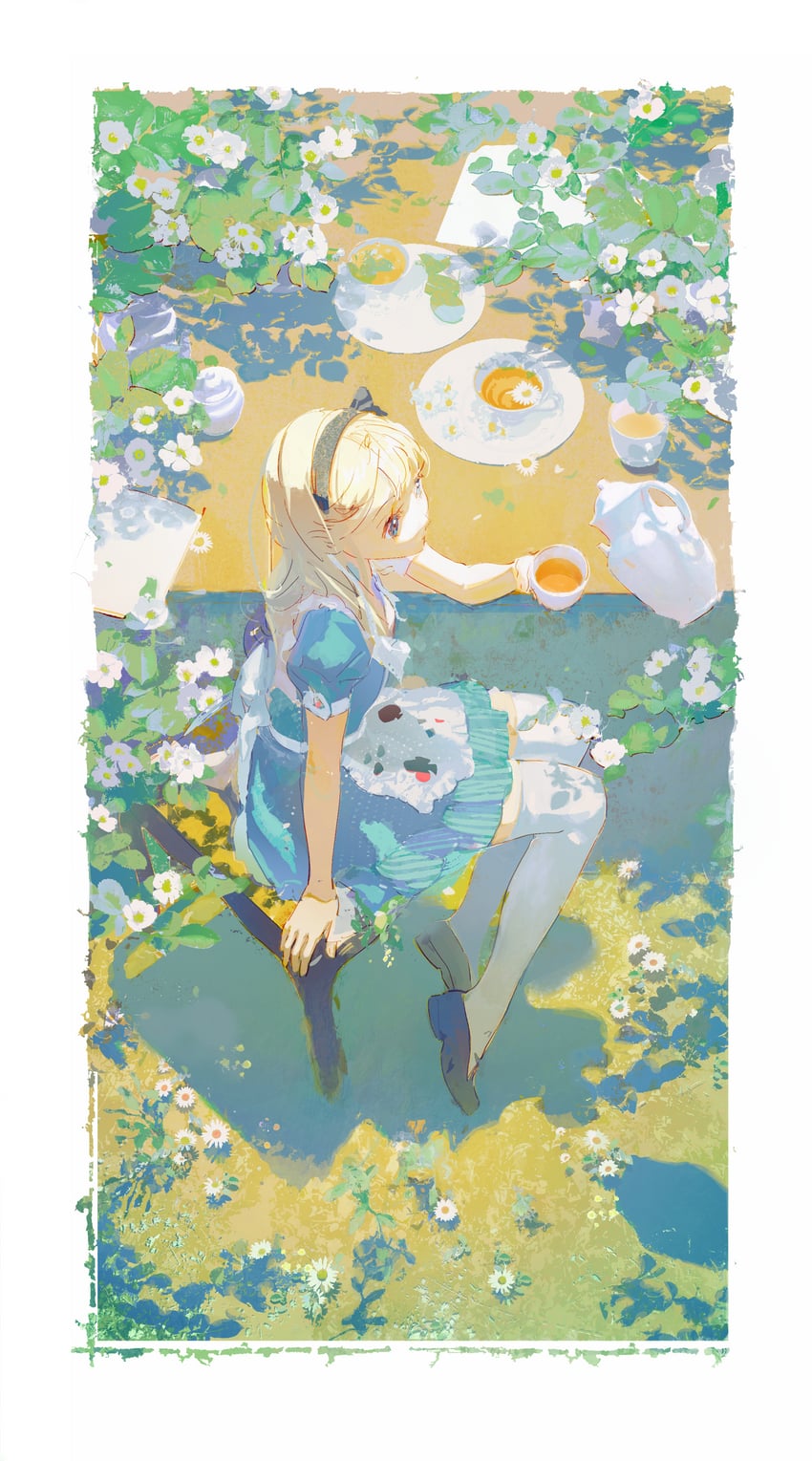 alice (alice's adventures in wonderland) drawn by sheya_tin