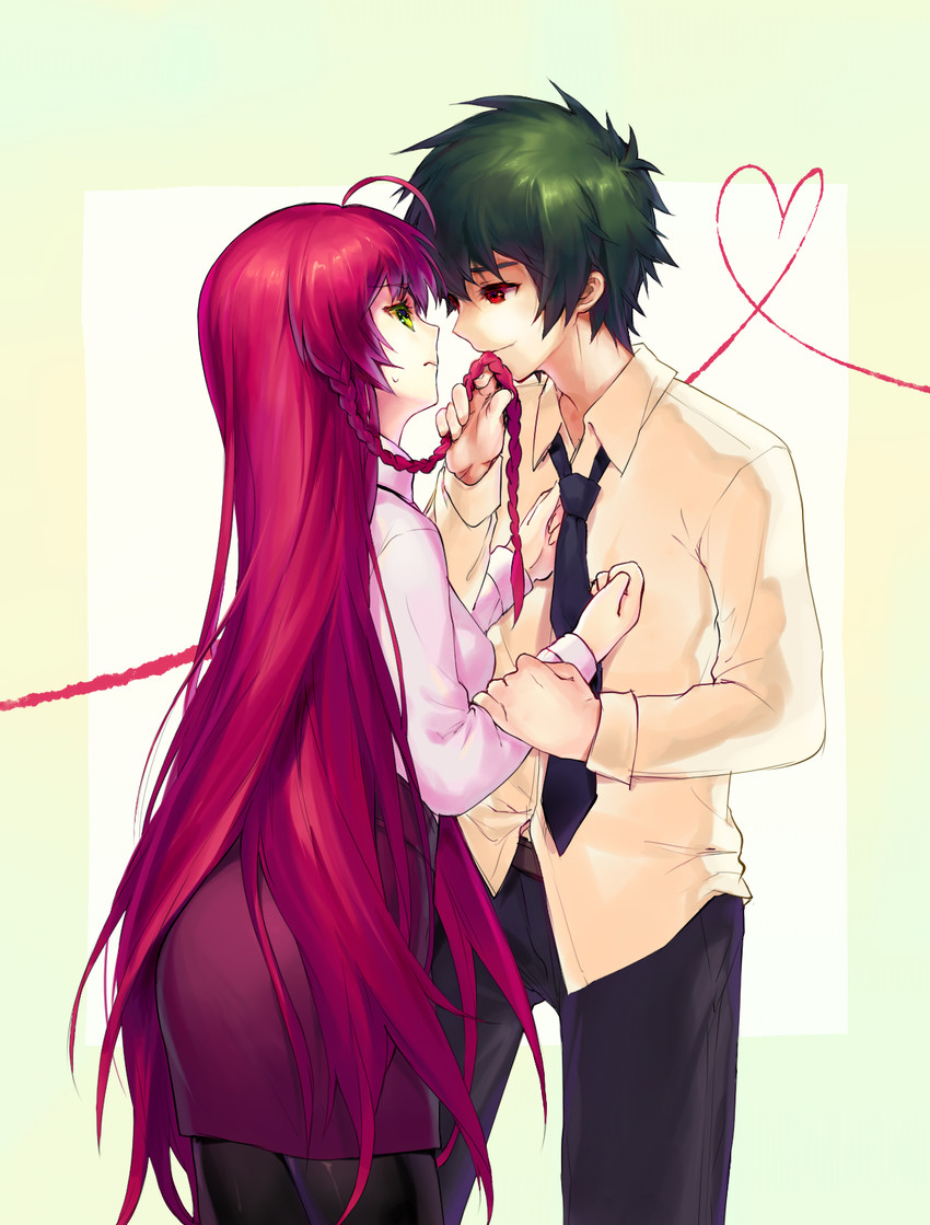 yusa emi and maou sadao (hataraku maou-sama!) drawn by ainy