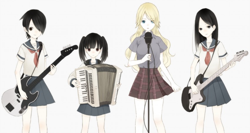 fuura kafuka, kitsu chiri, kimura kaere, and otonashi meru (sayonara zetsubou sensei) drawn by fuji_(pixiv_1328963)