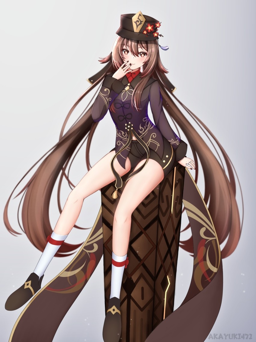 hu tao (genshin impact) drawn by akayuki471