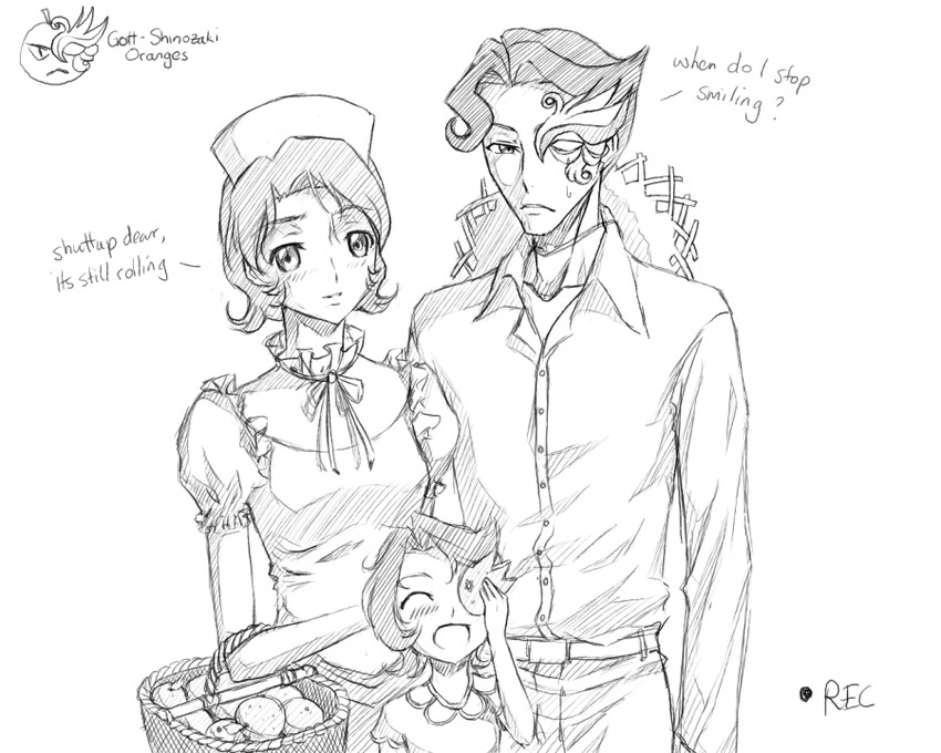 jeremiah gottwald and shinozaki sayoko (code geass and 1 more) drawn by drawfag