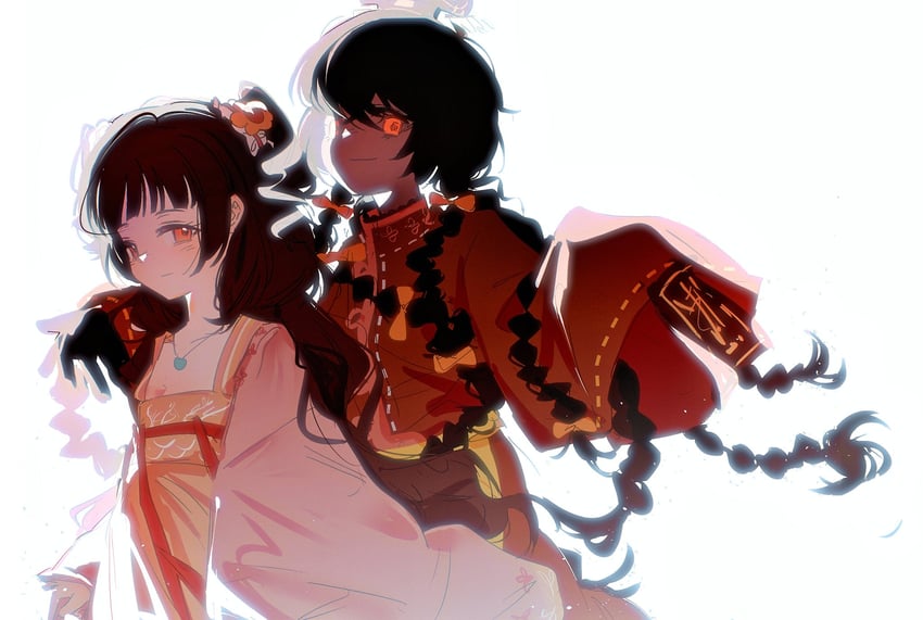 xue baochai and xue pan (project moon and 1 more) drawn by kan_084