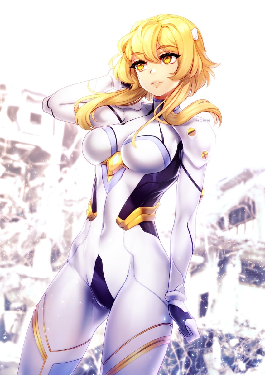 lumine (genshin impact and 1 more) drawn by phloxberry