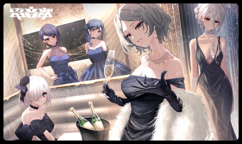 minakami hina, shinonome kazune, seto mitsuki, haijima ginka, and abeno-shakuji-maya (denonbu) drawn by wanowanoji67