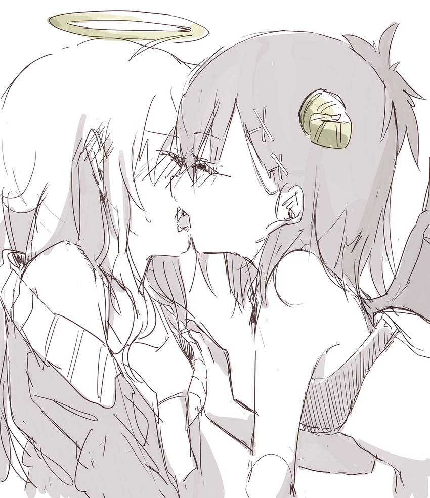 gabriel tenma white and vignette tsukinose april (gabriel dropout) drawn by bafarin