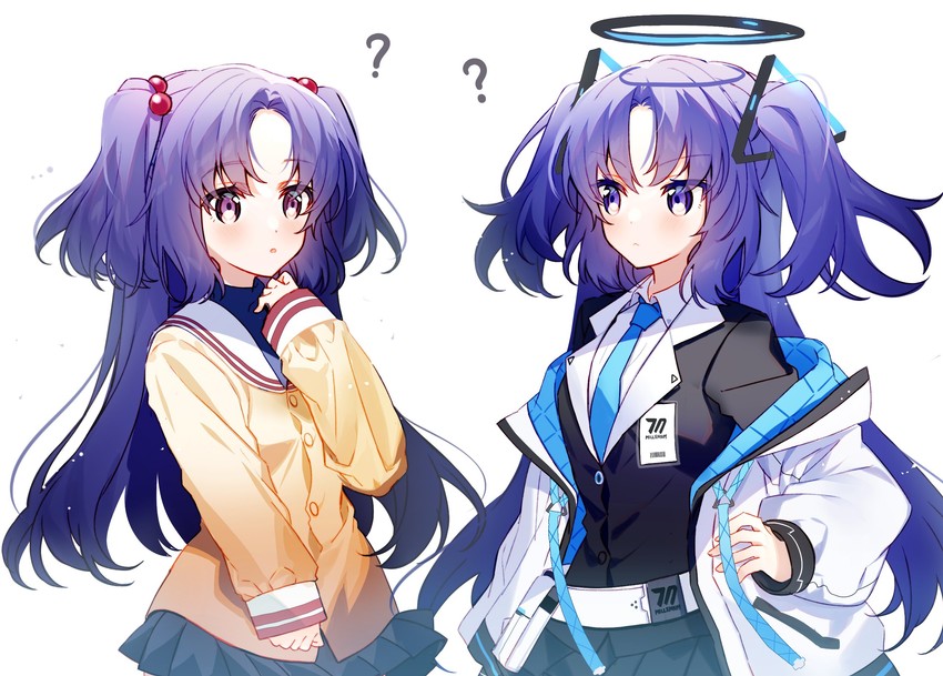 yuuka and ichinose kotomi (blue archive and 1 more) drawn by kawachi_rin