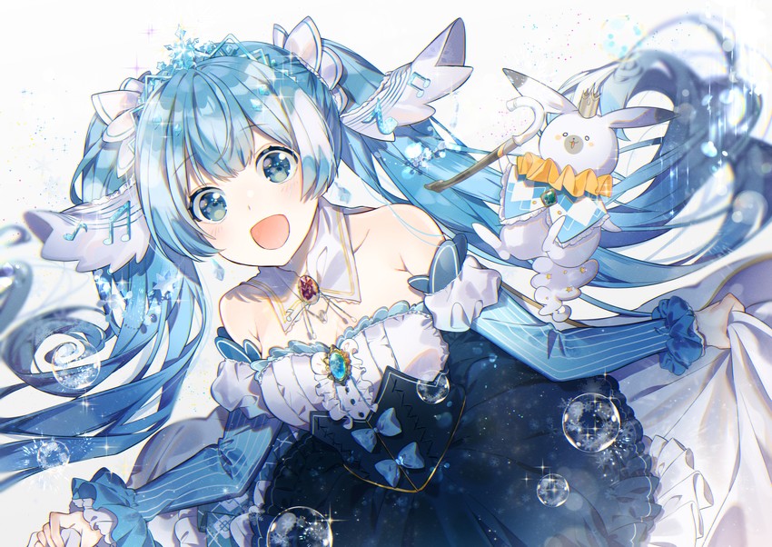 hatsune miku, yuki miku, and rabbit yukine (vocaloid) drawn by omutatsu