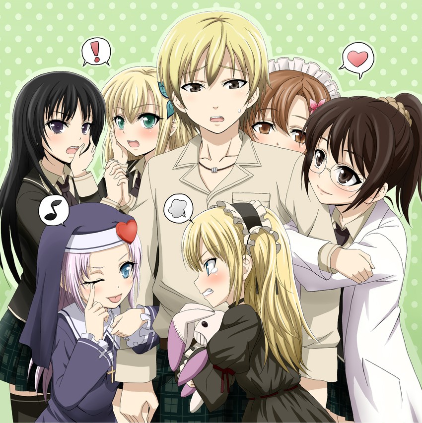 kashiwazaki sena, hasegawa kobato, mikazuki yozora, takayama maria, shiguma rika, and 2 more (boku wa tomodachi ga sukunai) drawn by yanagi_kawa