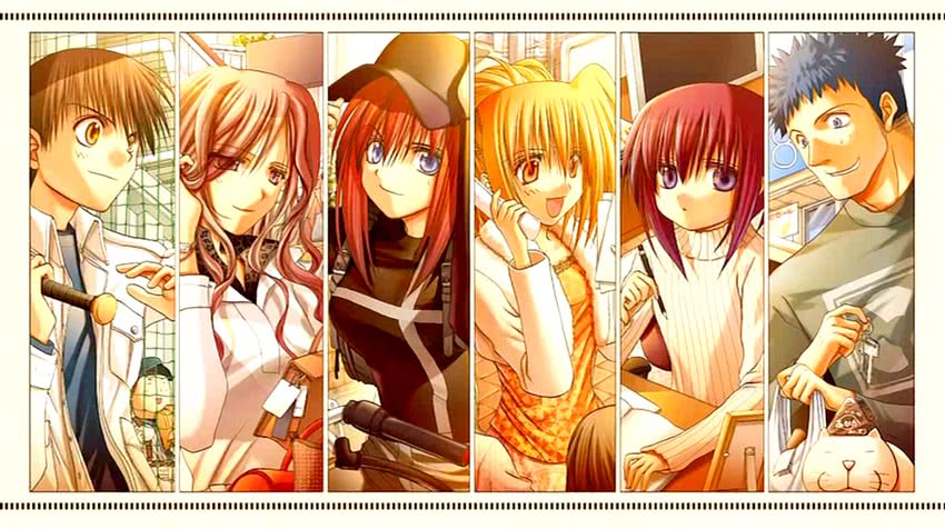 kawazoe tamaki, chiba kirino, kuwahara sayako, miyazaki miyako, eiga danjuurou, and 2 more (bamboo blade) drawn by igarashi_aguri