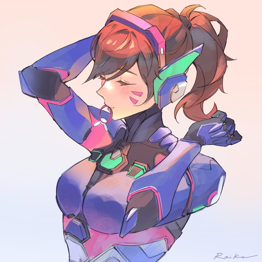 d.va (overwatch and 2 more) drawn by reika_(reikadraws)