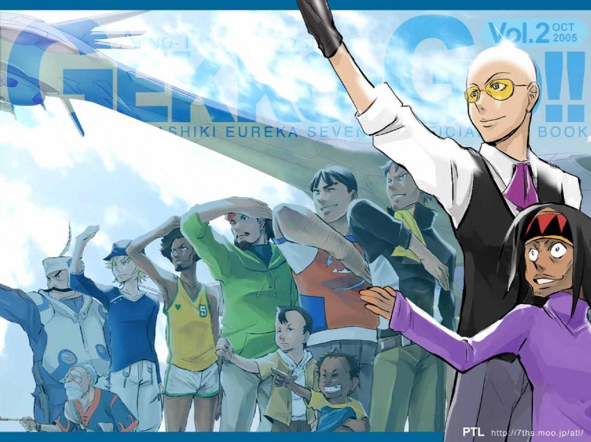 holland novak, moondoggie, linck, maurice, matthieu, and 6 more (eureka seven) drawn by nanase_masato