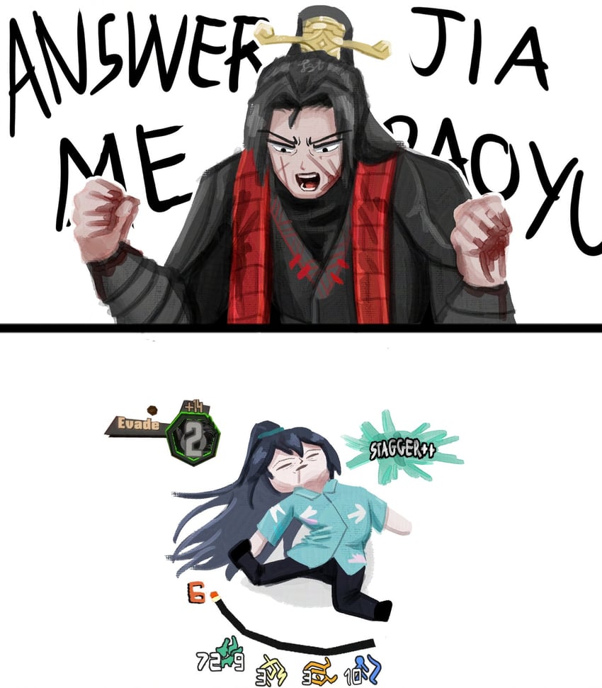 hong lu and jia qiu (project moon and 1 more) drawn by senlidoesstuff