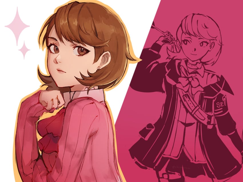 takeba yukari (persona and 2 more) drawn by mallows