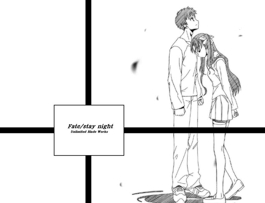 tohsaka rin and emiya shirou (fate and 1 more)