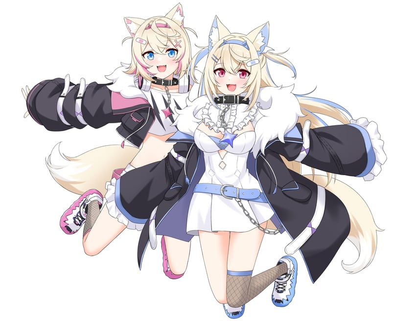 fuwawa abyssgard and mococo abyssgard (hololive and 1 more) drawn by felutiahime