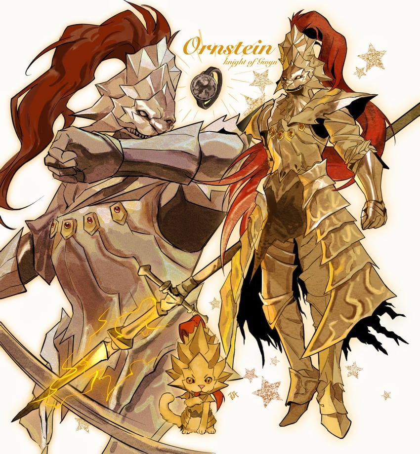 dragon slayer ornstein (dark souls and 1 more) drawn by cybfaazx8lyvkca