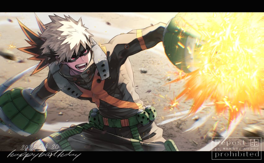 bakugou katsuki (boku no hero academia) drawn by ho_(dotto615)