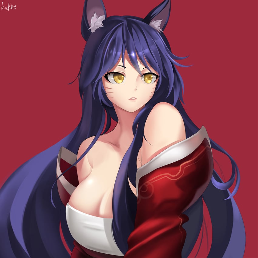 ahri (league of legends) drawn by kor_icseok_noin