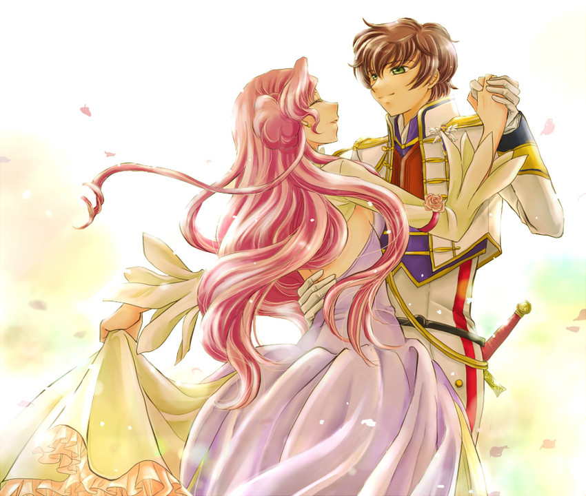 kururugi suzaku and euphemia li britannia (code geass) drawn by pesu