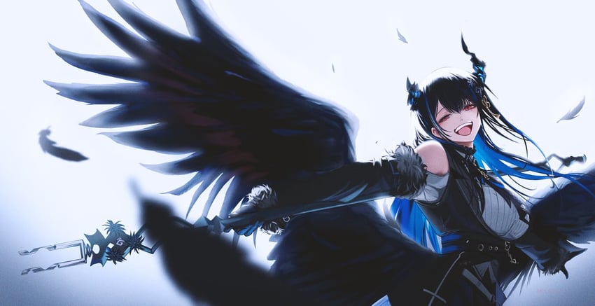 nerissa ravencroft (hololive and 1 more) drawn by mocailla