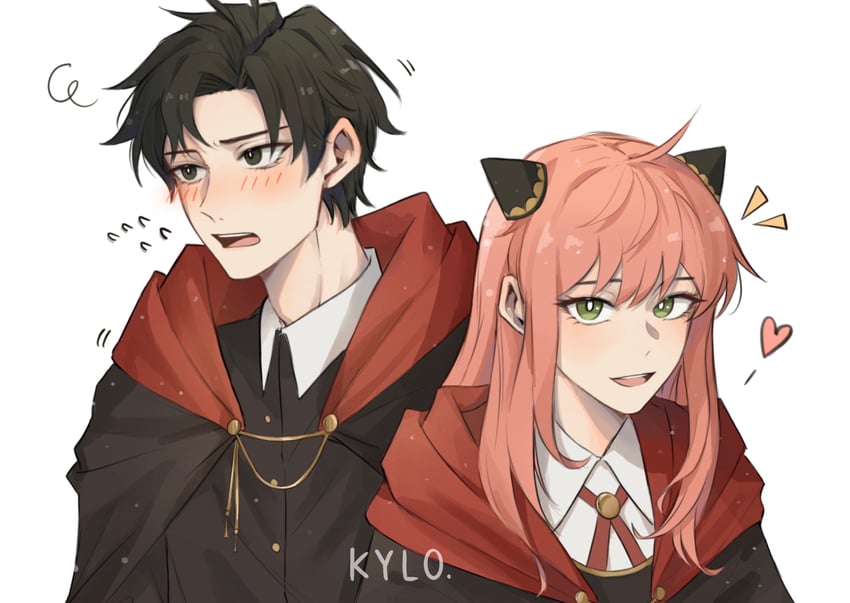 anya and damian desmond (spy x family) drawn by kyllooelo
