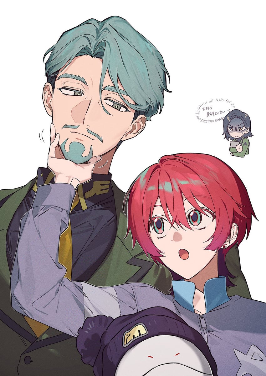 amate yuzuriha, haro, challia bull, and comoli harcourt (gundam and 1 more) drawn by kitsune_(ly_howe)