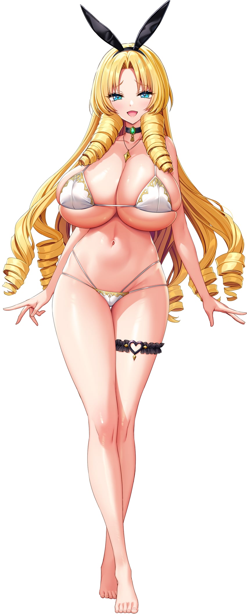 felicia la nacuras (motto! haramase! honoo no oppai isekai oppai bunny gakuen!) drawn by derauea