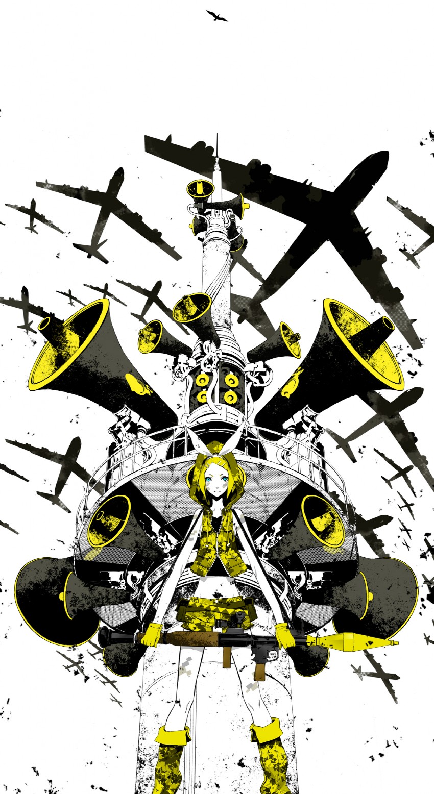 kagamine rin (vocaloid and 1 more) drawn by miwa_shirow