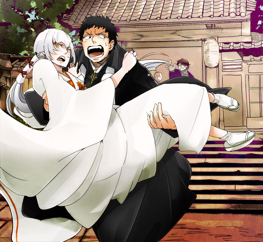 shima juuzou and houjou mamushi (ao no exorcist) drawn by fuku-ro