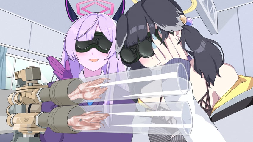 hibiki and utaha (blue archive and 1 more) drawn by hiyoko_monaka