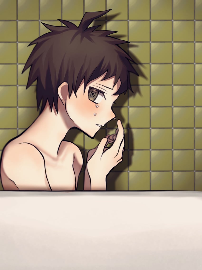 hinata hajime (danganronpa and 1 more) drawn by kun_(oxx_kn_xxo)