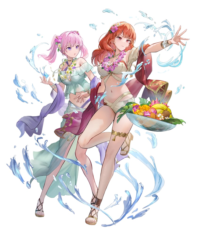 celica and serra (fire emblem and 2 more) drawn by omelet_tomato