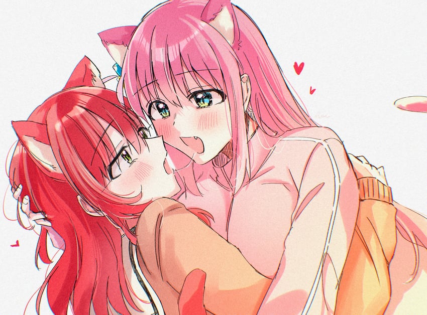 gotoh hitori and kita ikuyo (bocchi the rock!) drawn by hiyoko_biimu