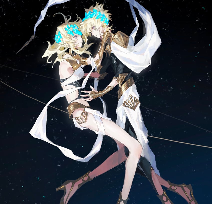 pollux and castor (fate and 1 more) drawn by uda_(xax_057)