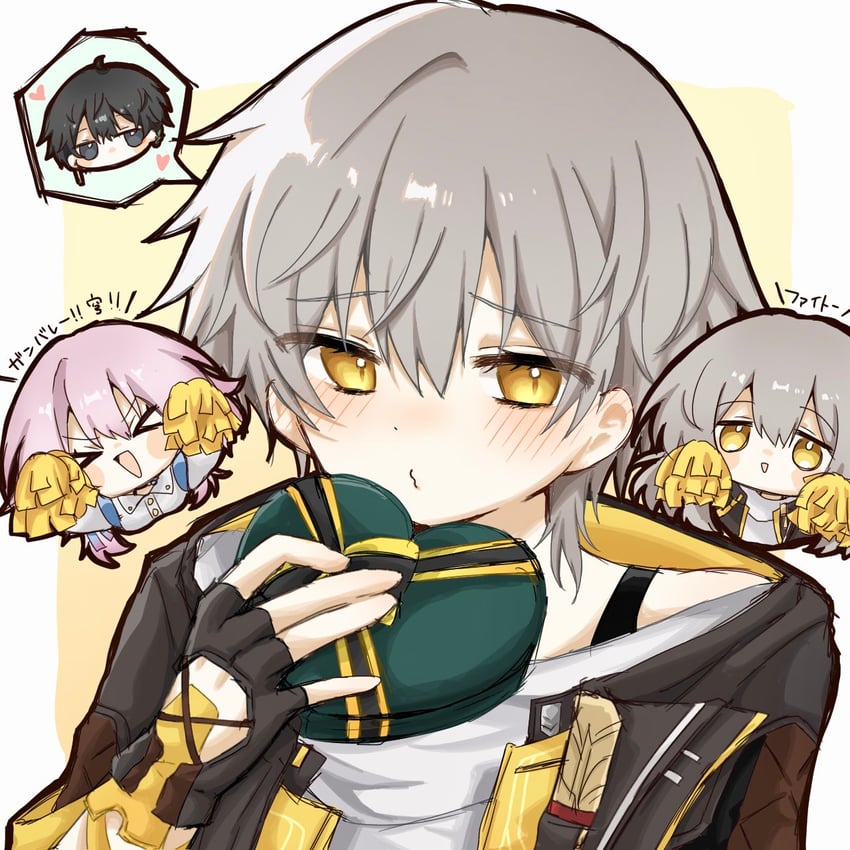 trailblazer, stelle, march 7th, caelus, and dan heng (honkai and 1 more) drawn by suzumiyakiyuka