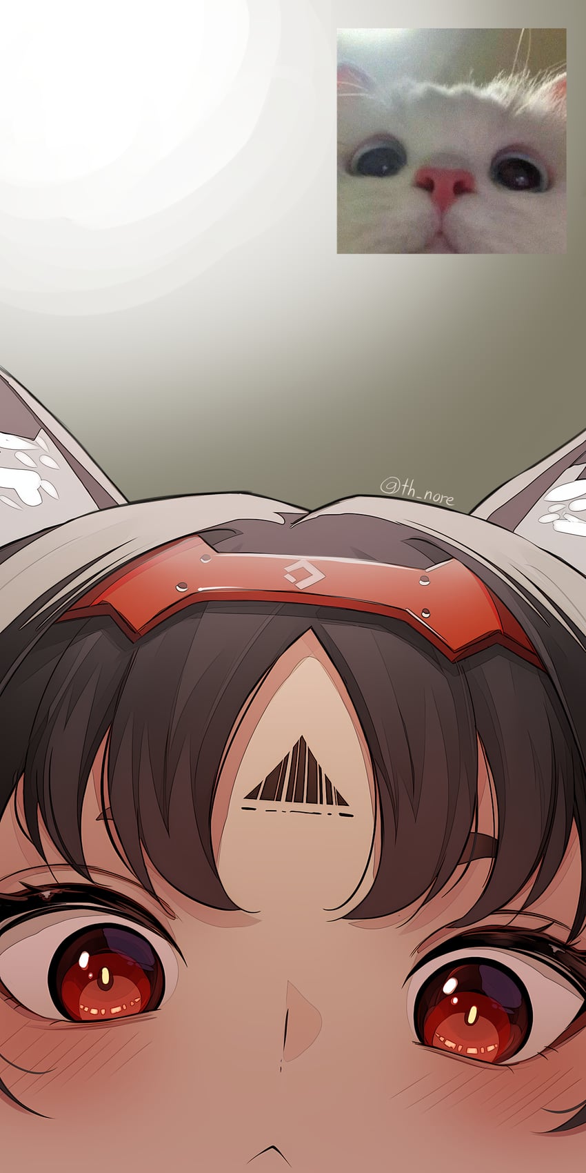 nekomiya mana (zenless zone zero) drawn by nore_th