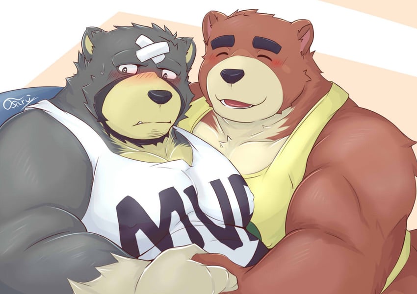 teddy and curt (animal crossing) drawn by osaru_(bon_donuts)